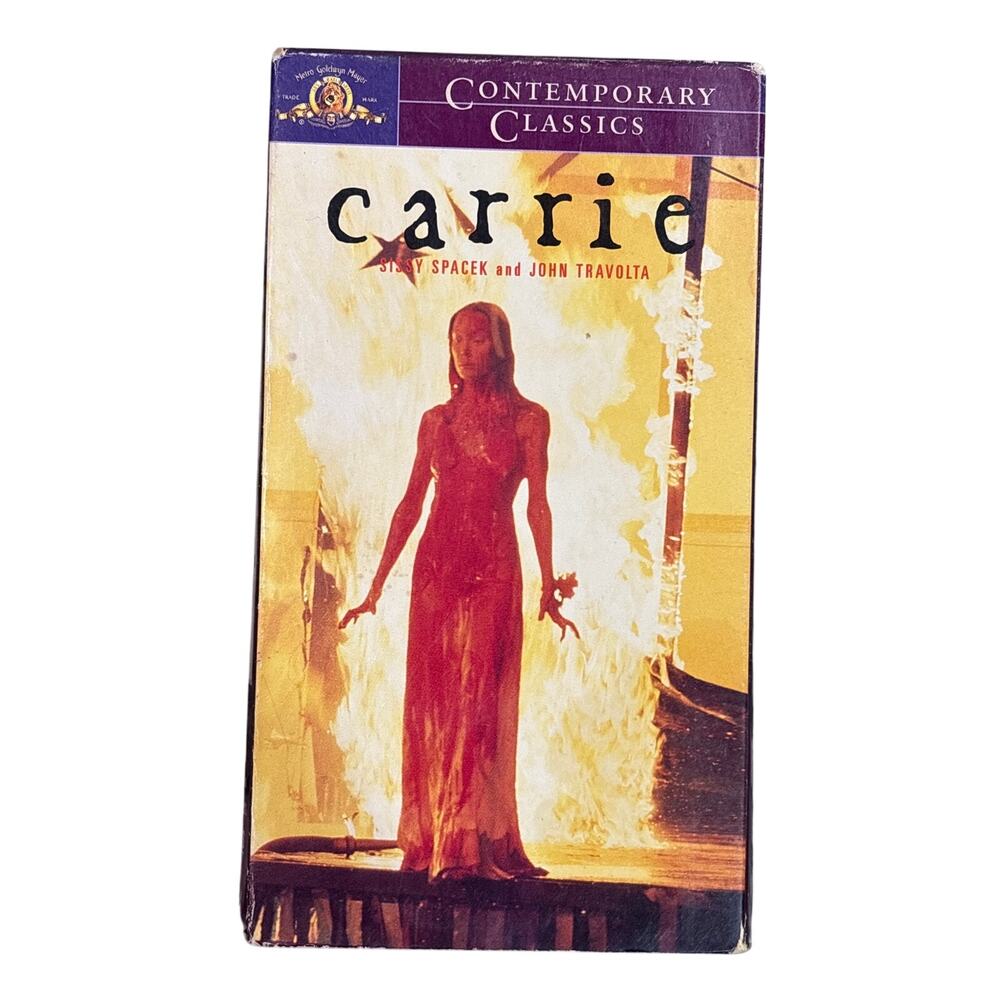 Carrie VHS Contemporary Classics Version Sissy Spacek Travolta 1976 shrink open